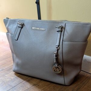 Michael Kors Jet Set Gray Tote Purse